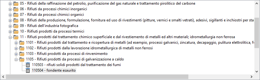 Passo 1: scelta del rifiuto