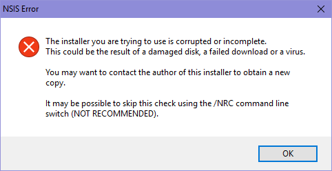 L'aggiornamento non può essere avviato perché corrotto